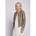 Lederjacke MAZE "Grenada", Damen, Gr. M, braun (mud), Obermaterial: 100% Lammleder / Futter: 100% Polyester, Jacken