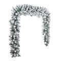 LSFYYDS 8.85ft Christmas Snow Frosted Christmas Garland, Winter Frosted Holiday Pine Garland, Artificial Christmas Garland, White Cedar Garland for Xmas Tree Stairs Fireplace Decor(White)