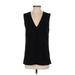 Zara Sleeveless Blouse: Black Tops - Women's Size Small