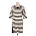 Sperry Top Sider Casual Dress - Sweater Dress: Ivory Stripes Dresses - Women's Size Large