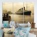 Design Art Vintage Photograph Of RMS Titanic II - Boat Canvas Print Set Canvas in White | 28 H x 36 W x 1 D in | Wayfair PT89122-3P