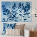 Design Art Vintage Botanicals Abstract Leaves Retro Blue VI - Abstract Botanicals Wall Art Prints Set Canvas in White | 28 H x 36 W x 1 D in | Wayfair