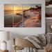 Design Art Alabama Golden Hour At Gulf Shores I - Landscapes Wall Art Print - 4 Panels in Yellow | Wayfair PT104230-271