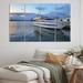 Design Art Yacht Boat Serenity Photo - Nautical & Beach Wall Decor - 4 Panels Canvas in Black/Blue/White | 28 H x 48 W x 1 D in | Wayfair