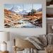 Union Rustic Beige Brown Mountains Rocky Majesty On Canvas 4 Pieces Print Canvas in Blue/Brown | 28 H x 48 W x 1 D in | Wayfair