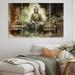 Bungalow Rose Thailand Ancient Buddha Ruins On Canvas 4 Pieces Print Canvas in Green | 28 H x 48 W x 1 D in | Wayfair