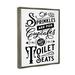 Stupell Industries Humorous Bathroom Toilet Seat Phrase Vintage Typography by Lettered & Lined - Floater Frame Print on Canvas Canvas | Wayfair