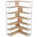 17 Stories Willo 71" H x 37" W x 37" D L-Shaped Bookcase Wood/Steel in White | 70.9 H x 37.4 W x 37.4 D in | Wayfair