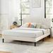 Wade Logan® Corsi Tufted Platform Bed Upholstered/Metal/Polyester in White | 12 H x 54.02 W x 75.71 D in | Wayfair 913BF649F3364285AF69C3B38B2CB113