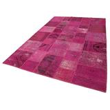 Pink 79" x 121" L Area Rug - Bungalow Rose Kırk Yama Rectangle 6'7" X 10'0" Area Rug 121.0 x 79.0 x 0.4 in Cotton | 79" W X 121" L | Wayfair