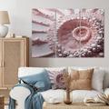 Hokku Designs Alien Fractal Space Universe in 3D Pink XI - 3 Piece Wrapped Canvas Print Metal in Pink/White | 32 H x 48 W x 1 D in | Wayfair