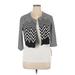 Signature by Robbie Bee Cardigan Sweater: Silver Sweaters & Sweatshirts - Women's Size X-Large