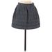 J.Crew Factory Store Casual Skirt: Blue Stripes Bottoms - Women's Size Small