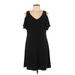 Kate & Mallory designs Casual Dress: Black Solid Dresses - Women's Size Large