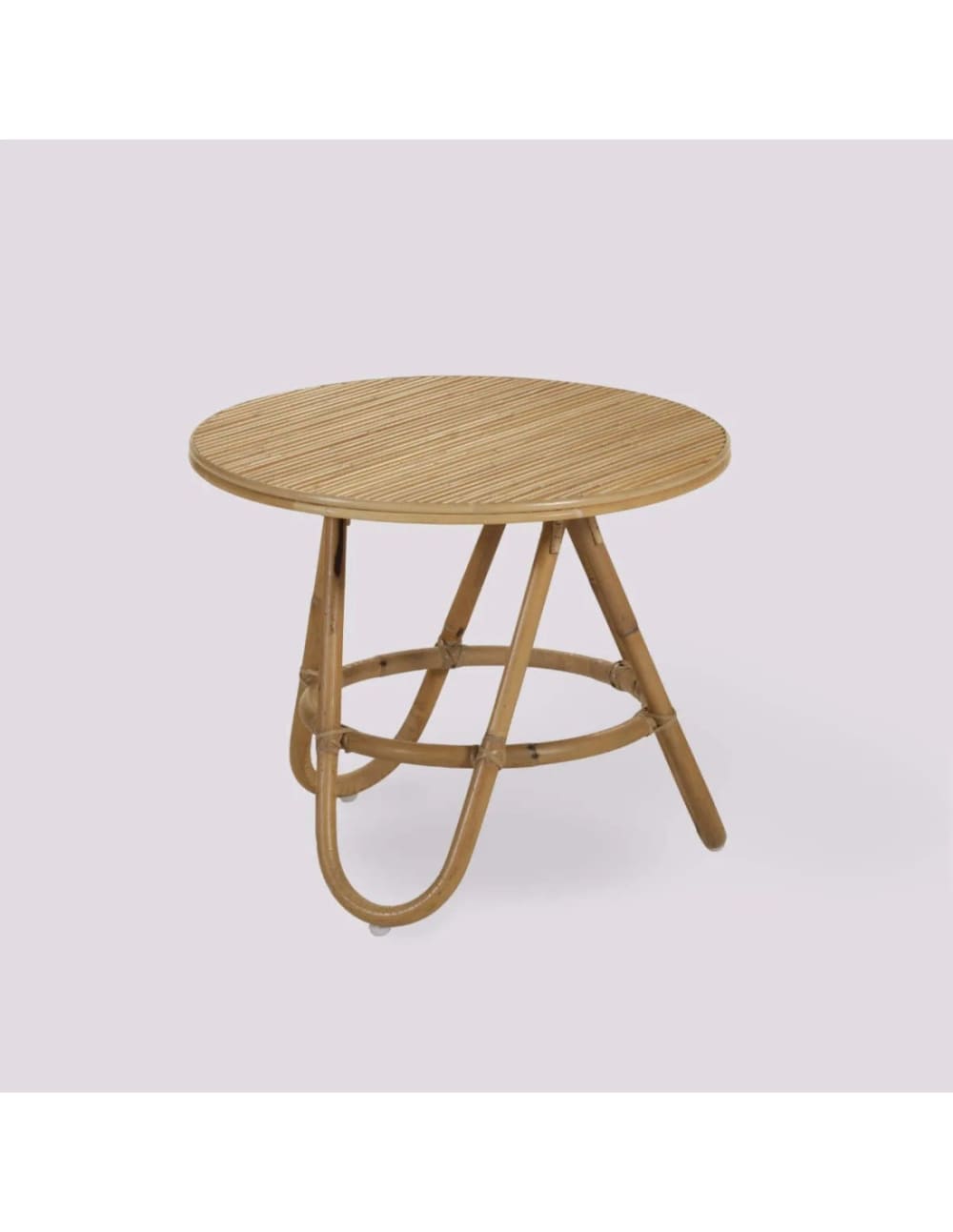 Table basse gigogne en rotin D50