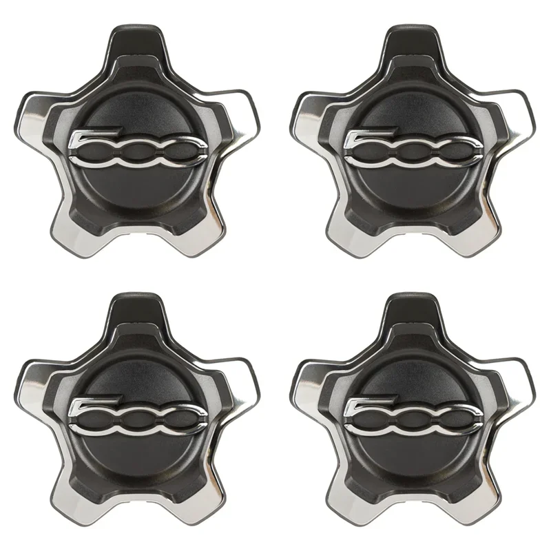 Coppettazione coprimozzo argento da 16 pollici per Fiat 500x 735626312 Set di coprimozzi centrale per ruote, copertura antipolvere, ricambio per coprimozzo ruota, 1/2/4 pezzi