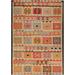 Reversible Geometric Multi-Color Kilim Area Rug Hand-Woven Wool Carpet - 7'11" x 11'2"