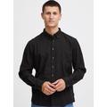 BLEND Langarmhemd Herren Regular Fit Baumwolle schwarz, M