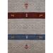 Tribal Gray Gabbeh Indian Foyer Rug Handmade Wool Carpet - 2'0" x 3'0"