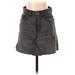 Express Outlet Denim Mini Skirt Mini: Gray Print Bottoms - Women's Size 00