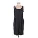 Eileen Fisher Casual Dress - Sheath Scoop Neck Sleeveless: Black Solid Dresses - Women's Size Medium