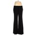 Ann Taylor Wool Pants - High Rise Flared Leg Boyfriend: Black Bottoms - Women's Size 6