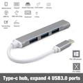 USB C Hub USB Type C To 4 Ports USB 3.0 Hub Adapter Slim Data USB Hub Compatible for Pro and Type-C Laptops