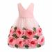 GERsome Girl Sleeveless 3D Flower Tutu Holiday Princess Dresses