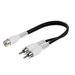 Steren 6in RCA Plug to 2-RCA Jack Y Audio Patch Cord White