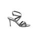 Manolo Blahnik Sandals: Gray Print Shoes - Women's Size 40 - Open Toe