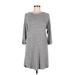 Alya Casual Dress - Sweater Dress: Gray Marled Dresses - Women's Size Medium