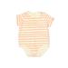 Baby Gap Short Sleeve Onesie: Orange Stripes Bottoms - Size 3-6 Month