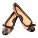 Coach Shoes | Coach Womens Joan Patchwork Fabulous Brown Bow Metallic Ballet Flats Shoes 6.5 M | Color: Brown/Tan | Size: 6.5