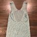 Free People Dresses | Free People Beaded, Eyelet Velvet Shift Mini Dress, Size 0 | Color: Blue/Green | Size: 0