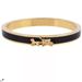 Coach Jewelry | Nwt Coach Horse Carriage Enamel Hinged Bangle Bracelet | Color: Black/Gold | Size: Os