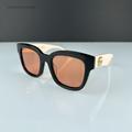 Gucci Accessories | Gucci Gg0998s 002 Sunglasses Black White Orange Square Women Gg 0998s | Color: Black/Orange | Size: 52x21x145