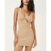 Free People Dresses | Free People Fp Beach Islander Knit Sweater Mini Dress Large | Color: Tan | Size: L