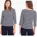 J. Crew Tops | J. Crew H6778 Nwt Navy Blue & White Stripe Classic Mariner Boatneck Tee Size Xs | Color: Blue/White | Size: Xs