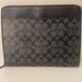 Coach Tablets & Accessories | New Coach Tech Ipad Case In Leather And Signature Print | Color: Black/Gray | Size: Os