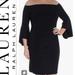 Ralph Lauren Dresses | Nwt Ralph Lauren Black Jersey Off Shoulder Dress 18 | Color: Black | Size: 18