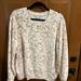 Nine West Tops | Nine West Xxl Balloon Sleeve Creme With Golden Leaf Print Sweatshirt Nwot | Color: Cream | Size: Xxl