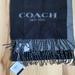 Coach Accessories | Brand New With Tag Coach Unisex Bi-Color Logo Scarf Black/Grey Below $178 Retail | Color: Black/Gray | Size: Os