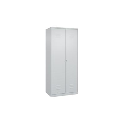 C+P Doppel-Spind Classic PLUS, 2 Abteile, HxBxT 185x80x50cm, Zylinderschloss, Hellgrau/Hellgrau von PROREGAL Image