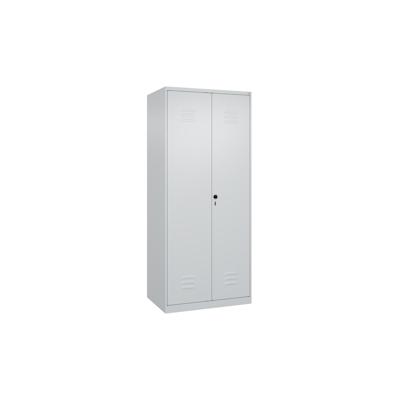C+P Doppel-Spind Classic PLUS, 2 Abteile, HxBxT 185x80x50cm, Sicherheitsdrehriegel, Hellgrau/Hellgrau von PROREGAL Image