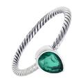 Silver N Rock Lab-Created Emerald Gemstone Band Ring 925 Sterling Silver Band Ring Men & Women All Size Band Ring Gift Item Jewelry ERG-122H_ (J 1/2)