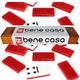 Bene Casa Red Double Nine High Gloss Dominoes Set - Includes 55 Dominoes - Comes in a Natural Wooden Storage Box with Walnut Finish.
