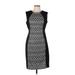 R&M Richards Cocktail Dress - Sheath Crew Neck Sleeveless: Gray Color Block Dresses - Women's Size 12