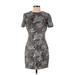 Dress the Population Cocktail Dress - Bodycon: Silver Brocade Dresses - Women's Size X-Small