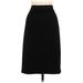 DKNY Casual Midi Skirt Long: Black Print Bottoms - Women's Size 12