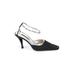 Nine West Heels: Pumps Stilleto Cocktail Party Black Solid Shoes - Women's Size 7 1/2 - Pointed Toe